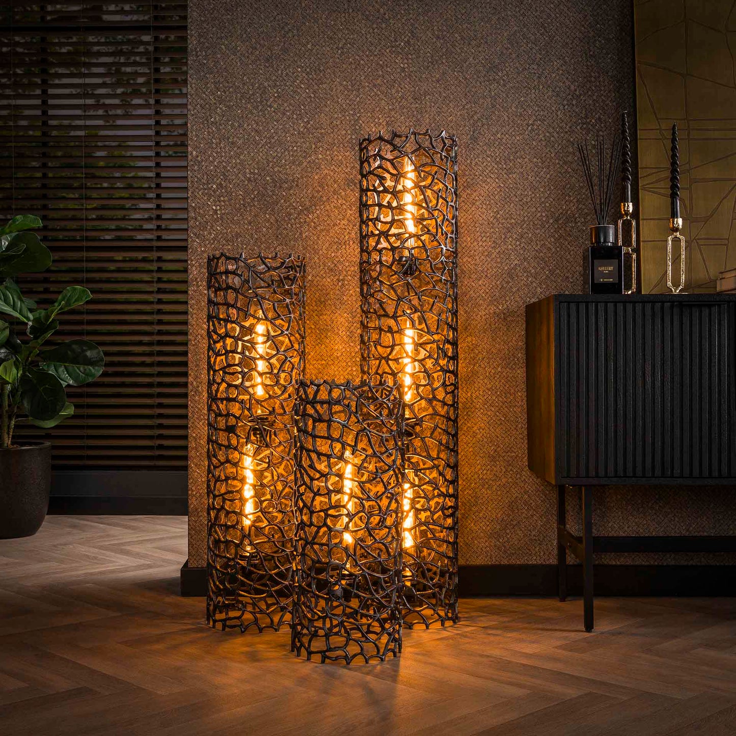 Vloerlamp Spyder | XL | Zwart Metaal