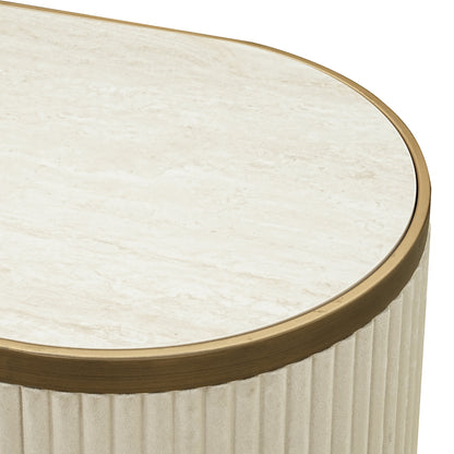 Dressoir Tivoli wit eiken fineer, detail van het materiaal