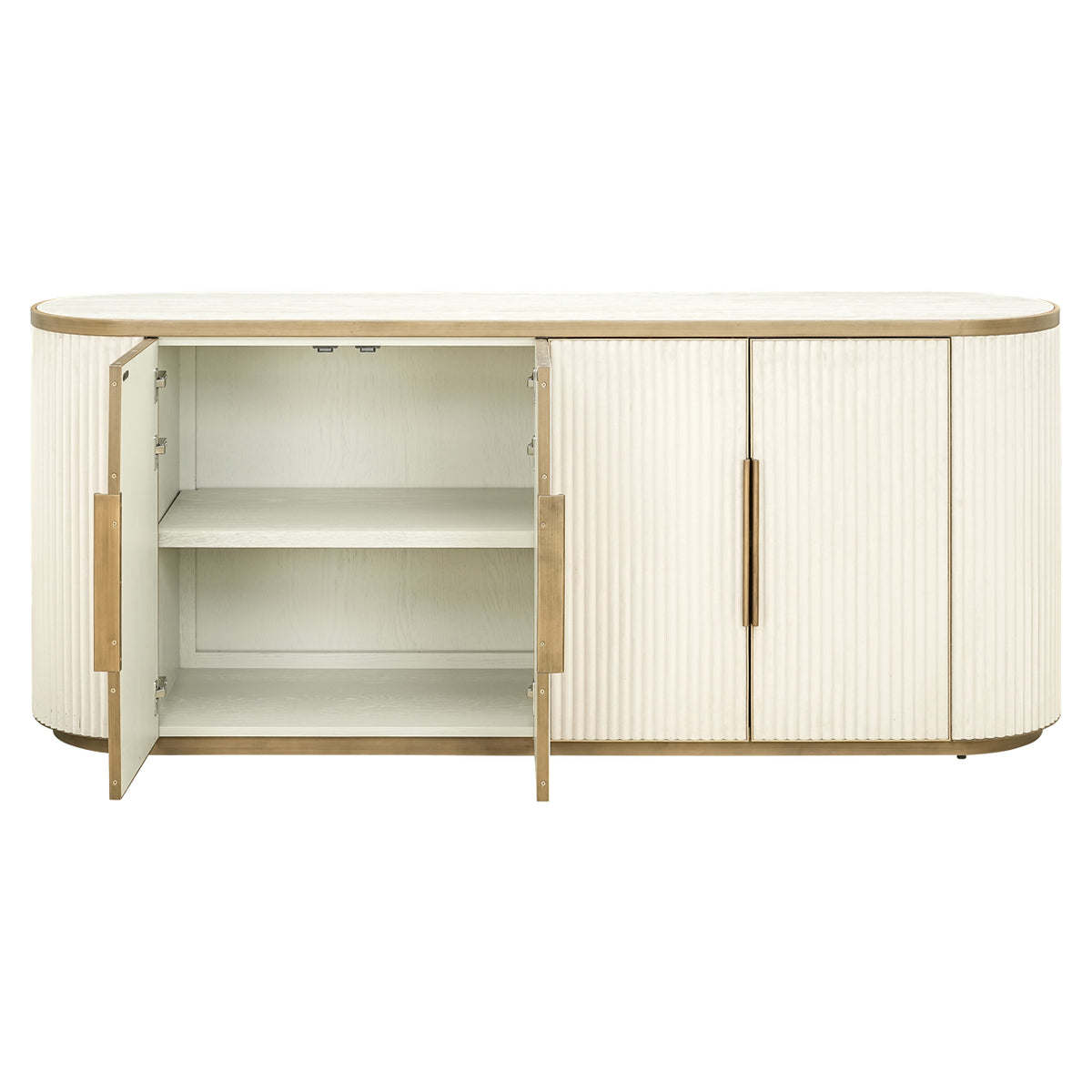 Dressoir Tivoli wit eiken fineer, detail van de functie