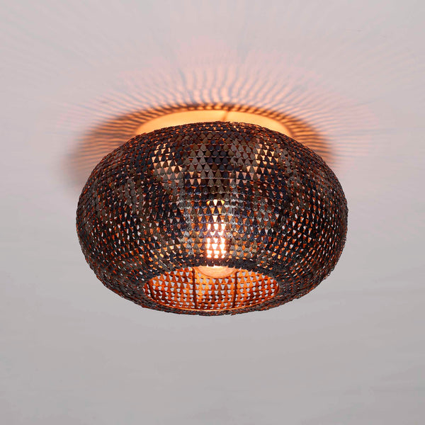 Plafondlamp Armor | Zwart Metaal
