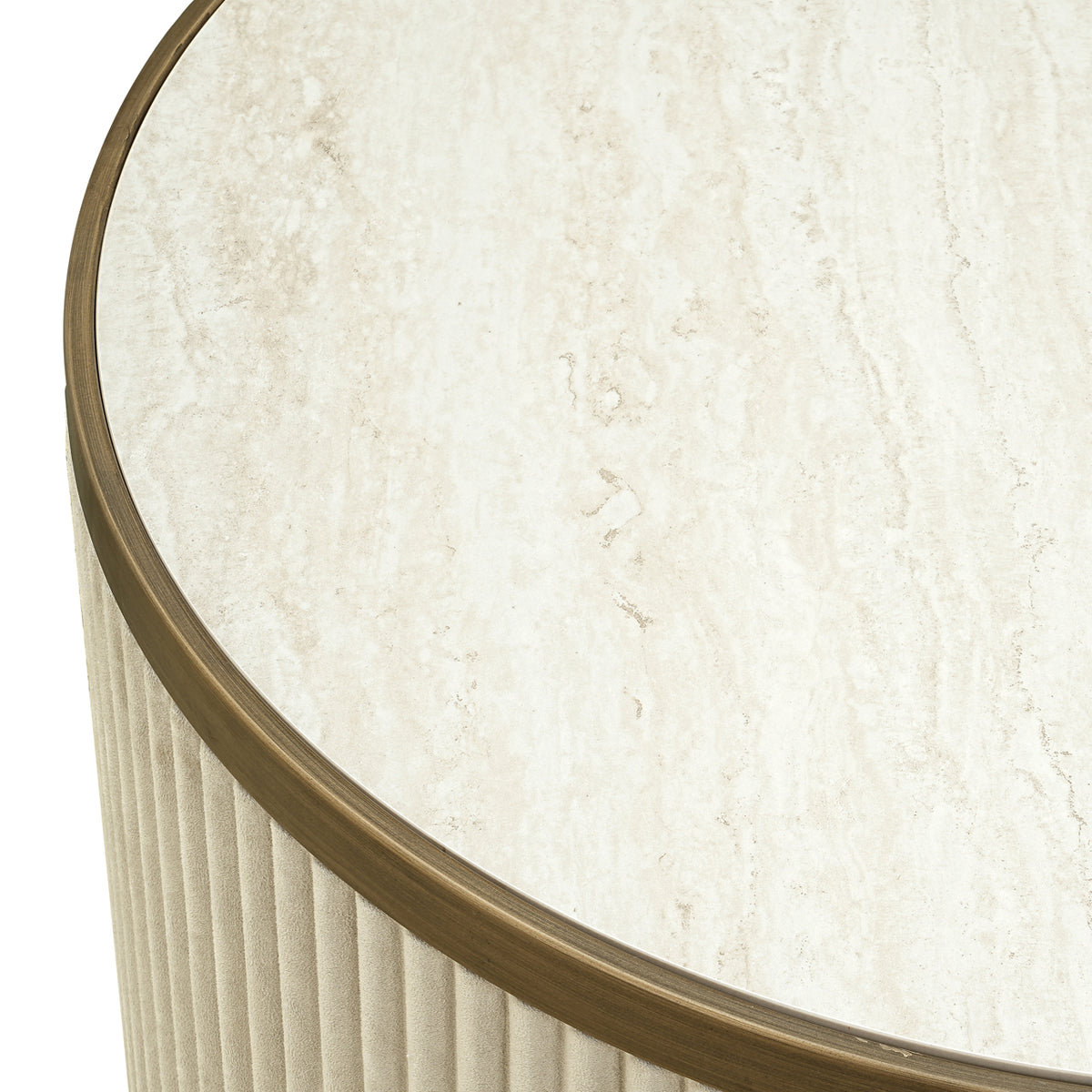 Salontafel Tivoli wit ijzer, detail van het materiaal
