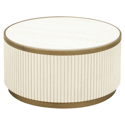 Salontafel Tivoli wit ijzer, detail van het materiaal