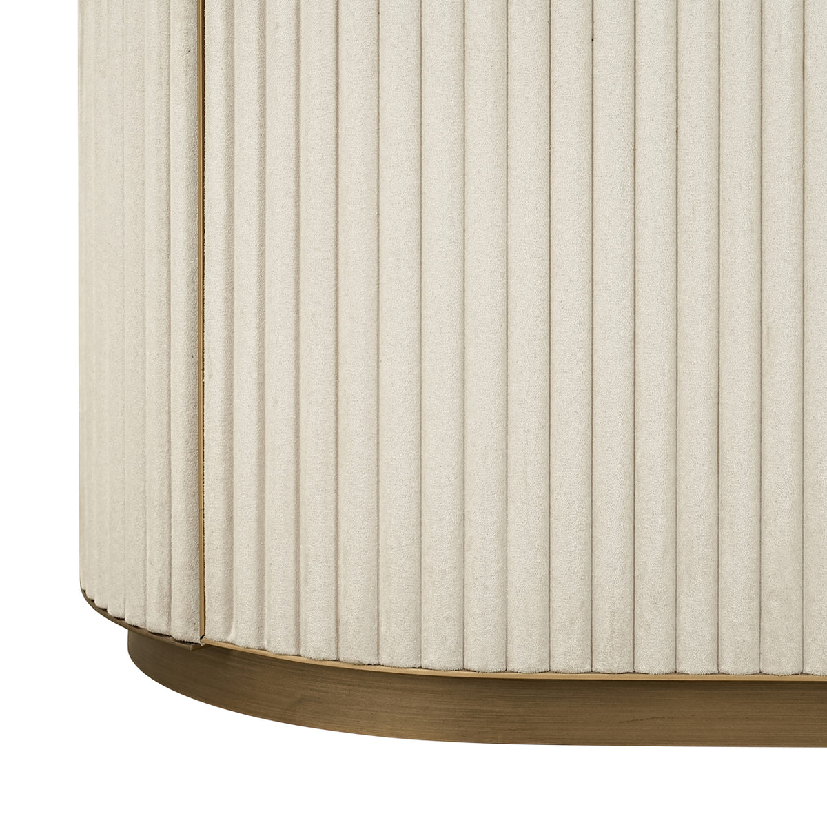 Vitrinekast Tivoli wit ijzer, detail van het materiaal