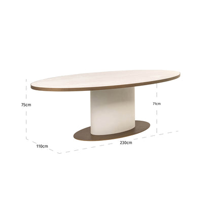 Eettafel Tivoli wit keramiek