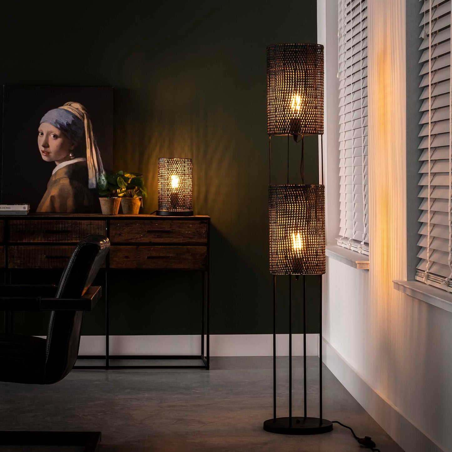 Tafellamp Armor | Zwart Metaal