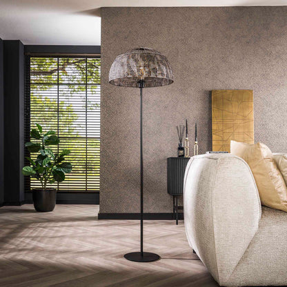 Vloerlamp Armor Open | Zwart Metaal