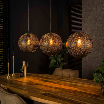 Hanglamp 3L Zip | Zwart Metaal