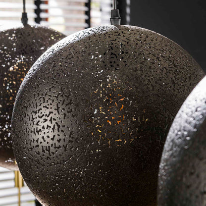 Hanglamp 3L Zip | Zwart Metaal