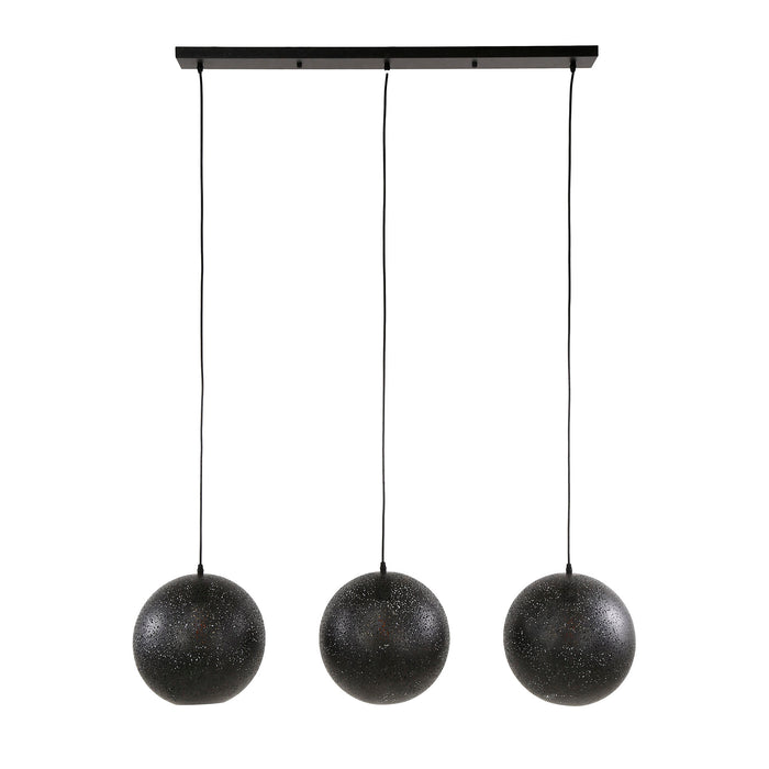 Hanglamp 3L Zip | Zwart Metaal