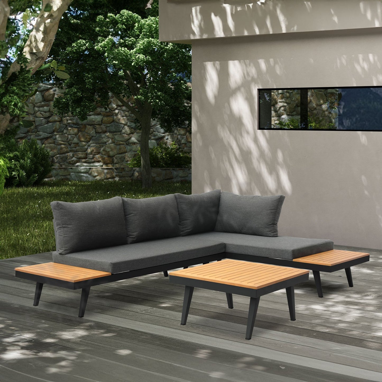 Loungeset Costa | Zwart