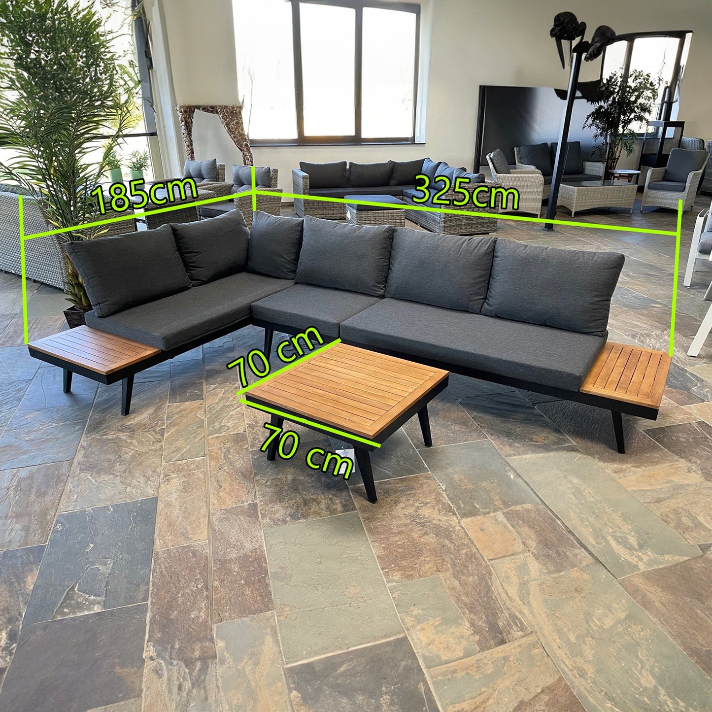 Loungeset Costa | Zwart