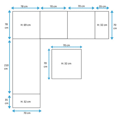 Loungeset Diego | Zwart