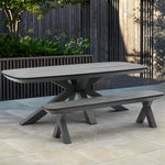 Tuintafel Bradford + Tuinbankje | Deens Ovaal | HPL