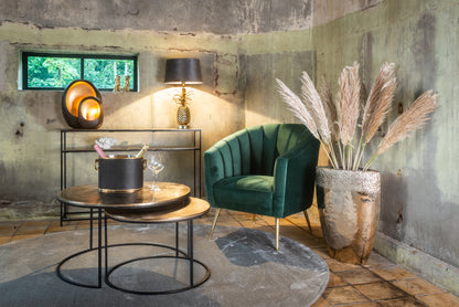 Wandtafel Chandon goud aluminium in een interieur