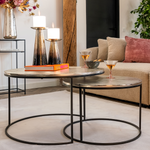 Salontafel Asher Set | Champagne Goud Aluminium