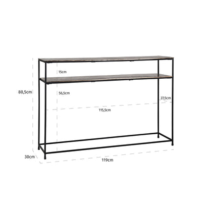 Wandtafel Chandon goud aluminium, maatvoering met afmetingen
