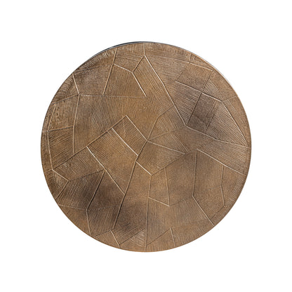Salontafel Tulum Set bruin aluminium, bovenaanzicht op witte achtergrond