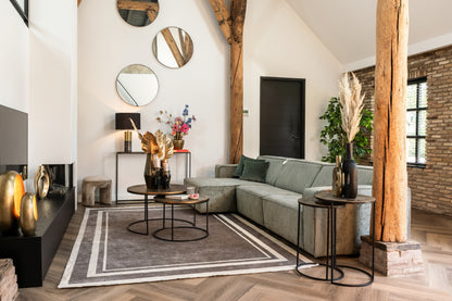 Salontafel Tulum Set bruin aluminium in een interieur