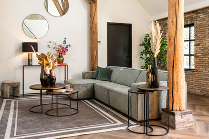 Salontafel Tulum Set bruin aluminium in een interieur