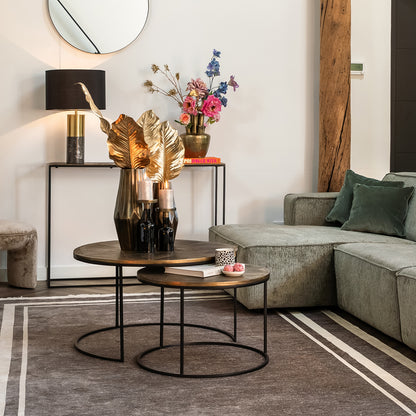 Salontafel Tulum Set | Bruin Aluminium