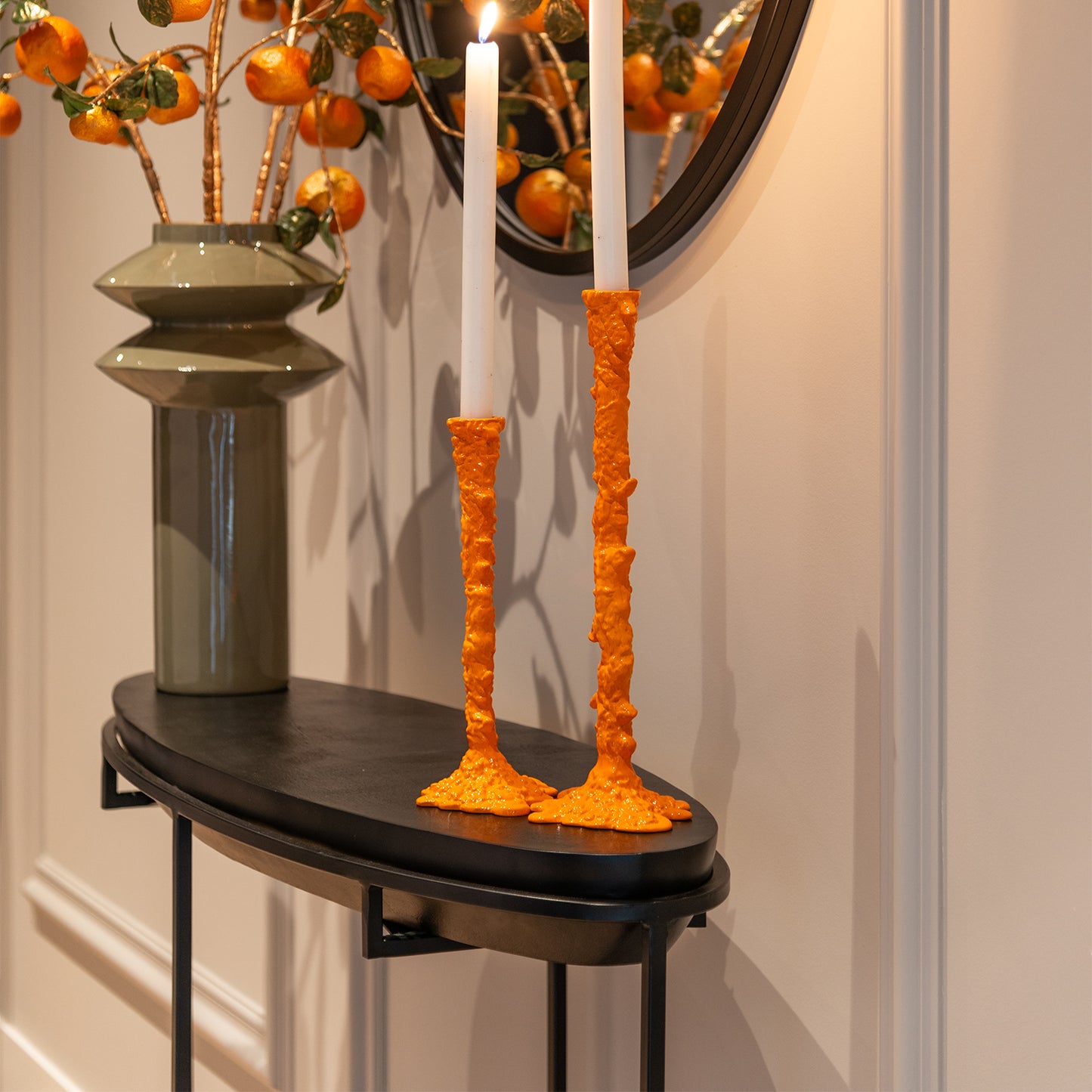 Wandtafel Calesta | Zwart Aluminium