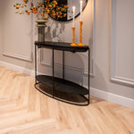 Wandtafel Calesta | Zwart Aluminium