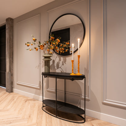 Wandtafel Calesta | Zwart Aluminium