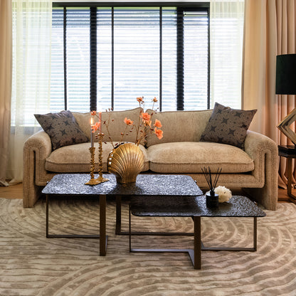 Salontafel set Sterling | Zwart Glas