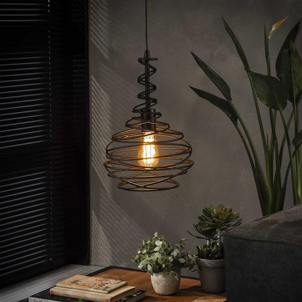 Hanglamp Kegel Spinn | Ø25 | Zwart Metaal