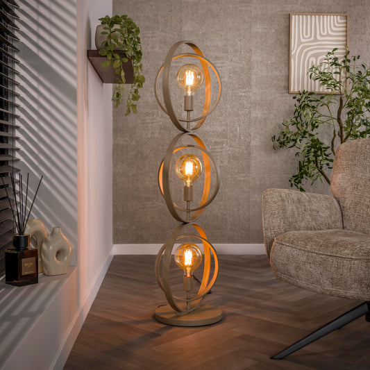 Vloerlamp Turn Around | 3 Lichts | Beige
