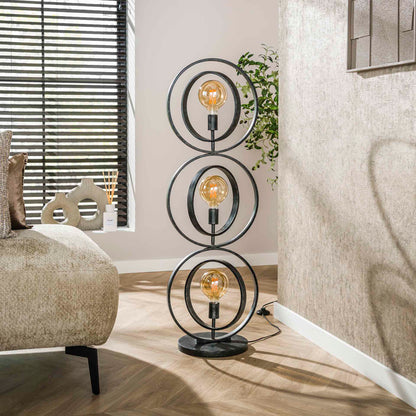 Vloerlamp Turn Around | Zwart Metaal
