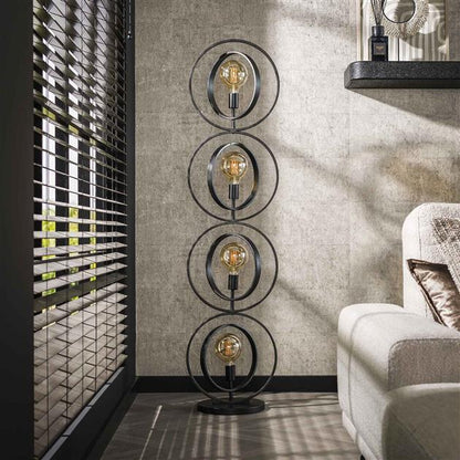 Vloerlamp Turn Around XL | Zwart Metaal