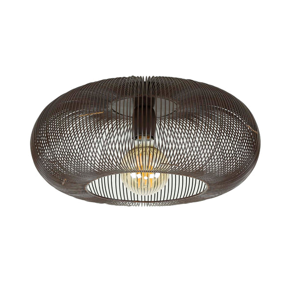 Plafondlamp Copper Twist ø43, vooraanzicht op witte achtergrond