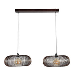 Hanglamp Twist zwart nikkel, vooraanzicht op witte achtergrond