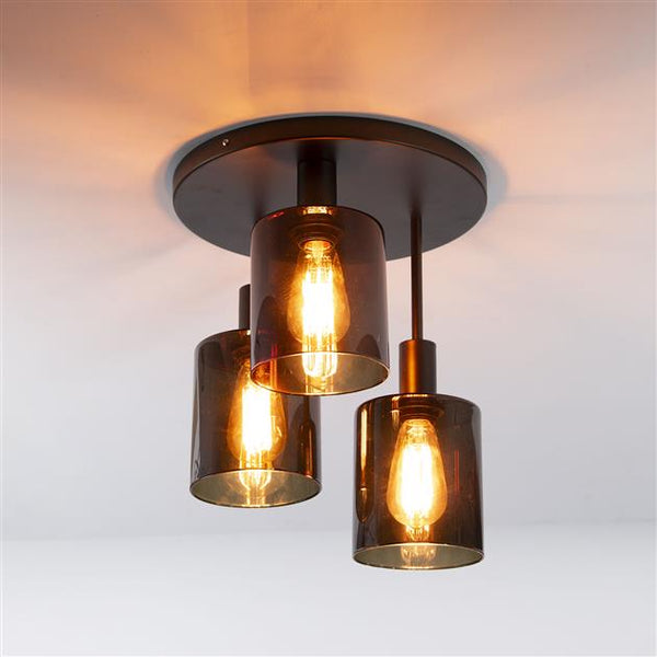 Plafondlamp Sepiora | Glas Bruin