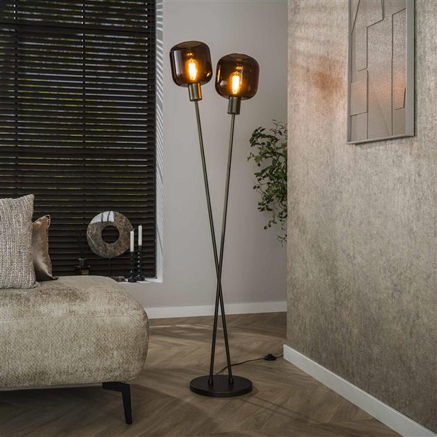 Vloerlamp Bronza | Glas Bruin