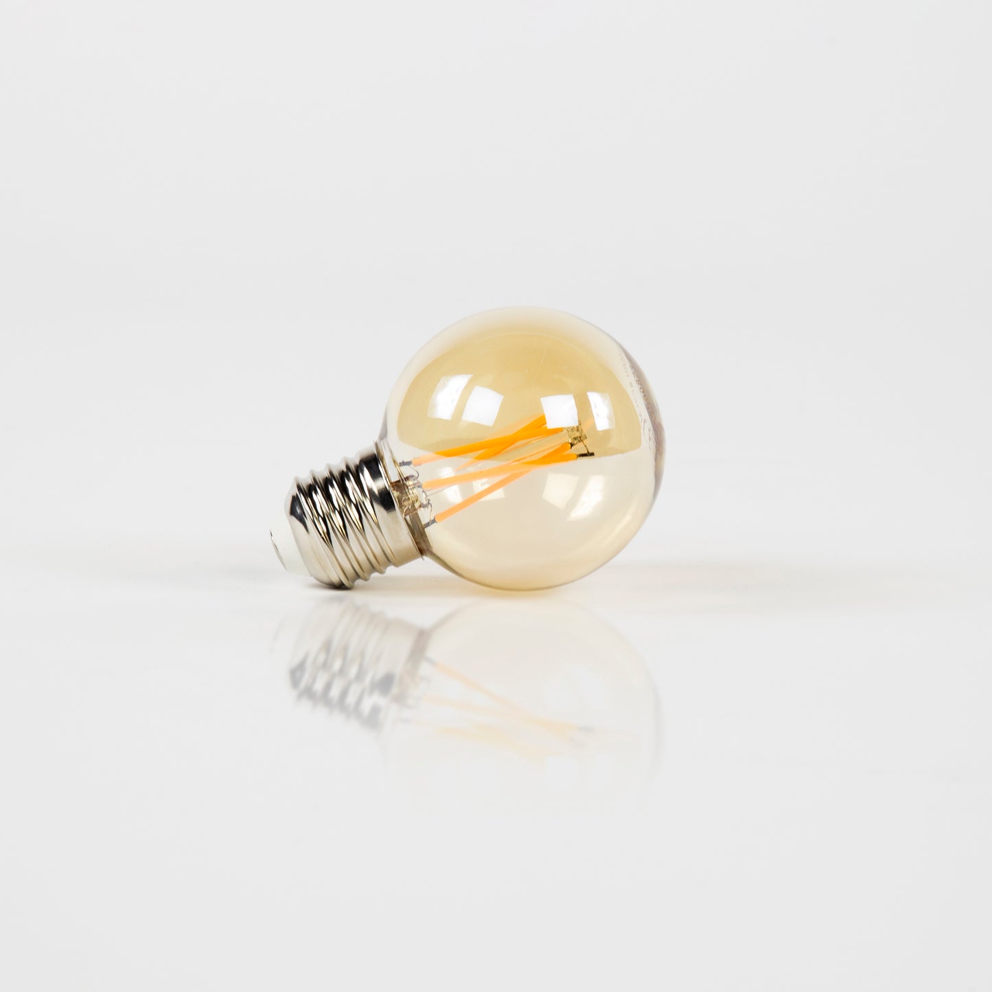 Lichtbron LED Filament Bol Ø6 | Amberkleurig Glas