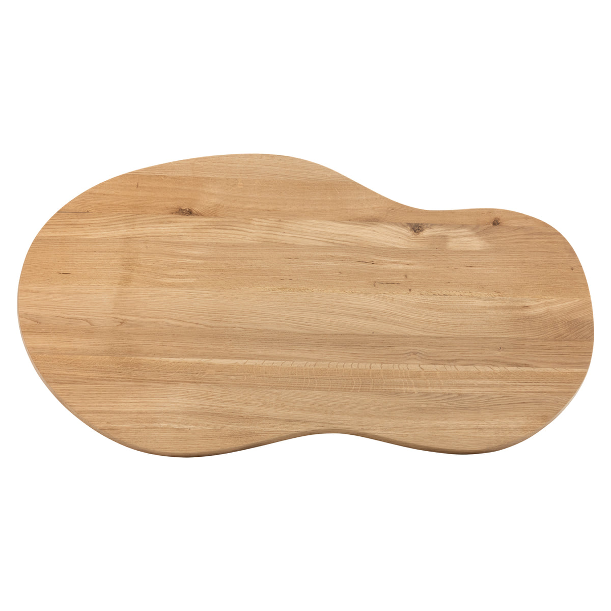 Salontafel Riva naturel eikenhout, bovenaanzicht op witte achtergrond
