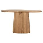 Sidetable Riva naturel eikenhout, vooraanzicht op witte achtergrond