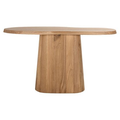 Sidetable Riva naturel eikenhout, vooraanzicht op witte achtergrond