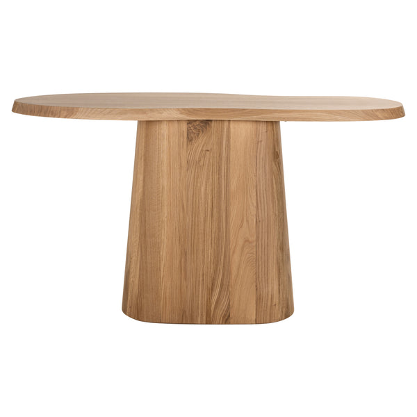 Sidetable Riva naturel eikenhout, vooraanzicht op witte achtergrond