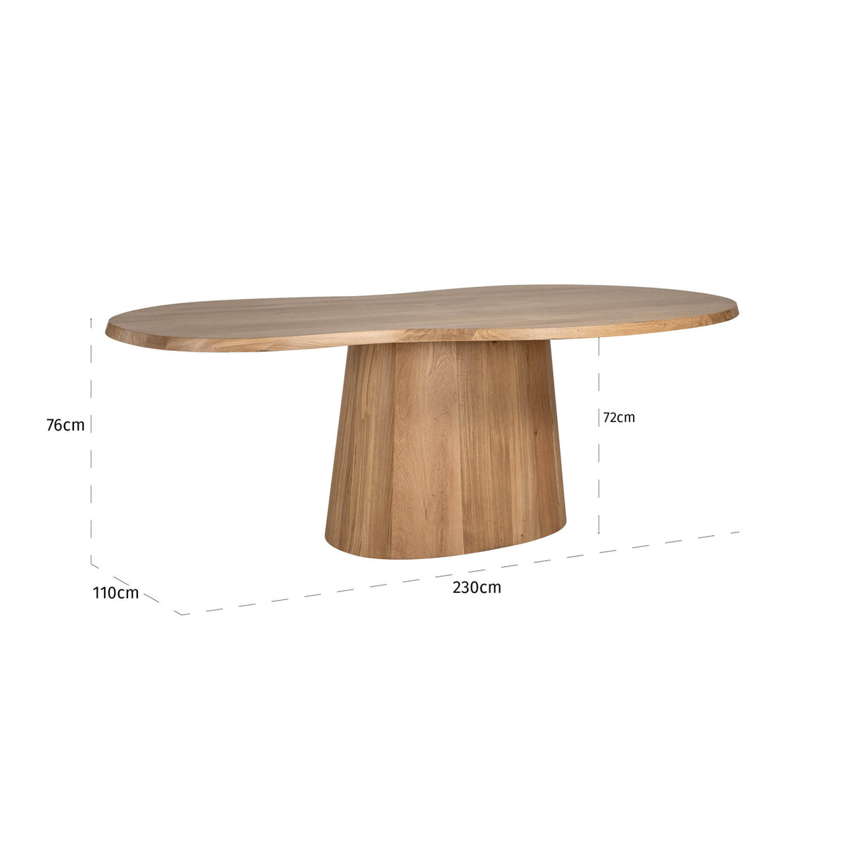 Eettafel Riva naturel eikenhout