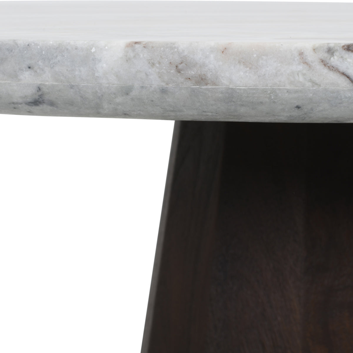 Eettafel Oberoy beige mangohout, detail van het materiaal