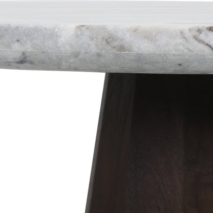 Eettafel Oberoy beige mangohout, detail van het materiaal
