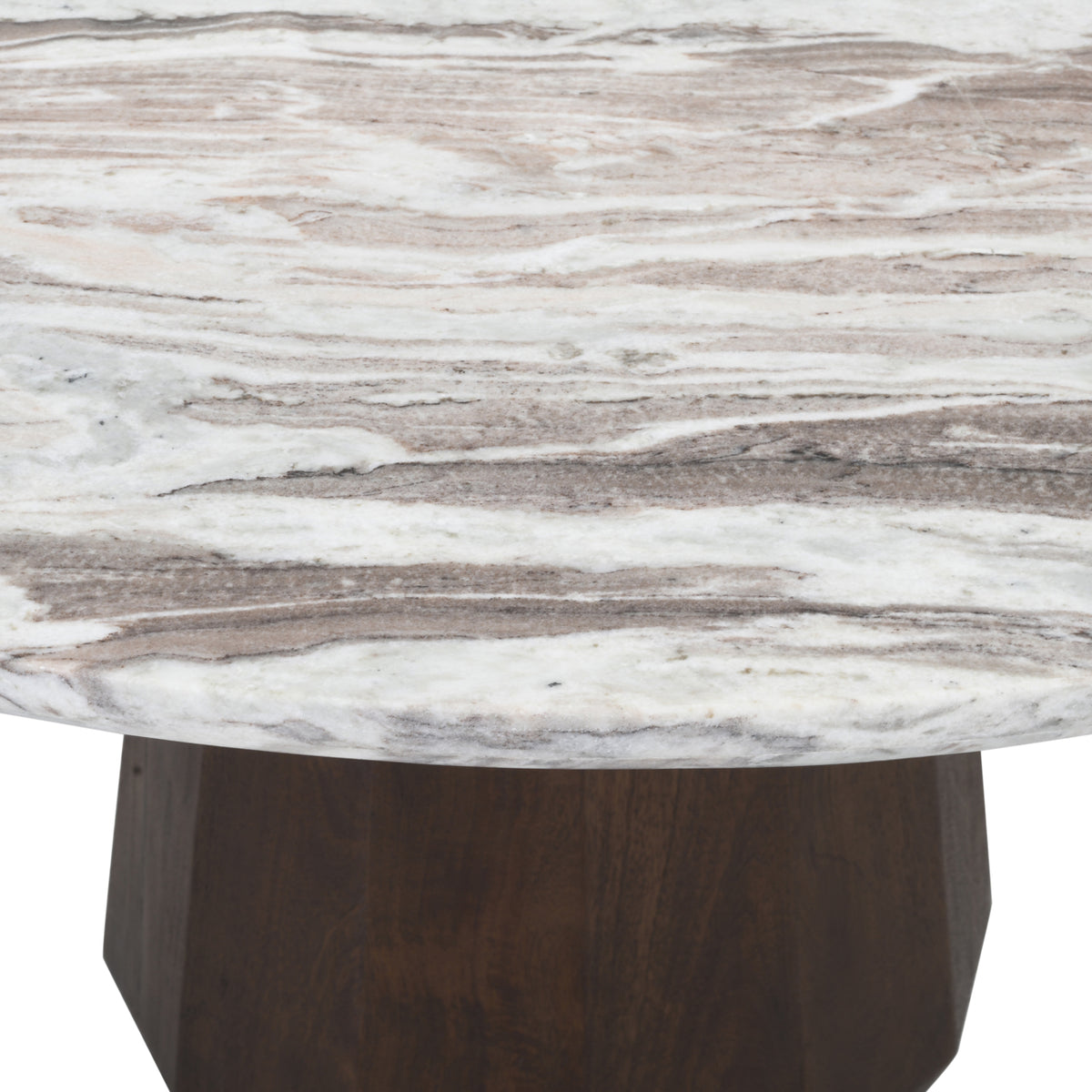 Eettafel Oberoy beige mangohout, detail van het materiaal