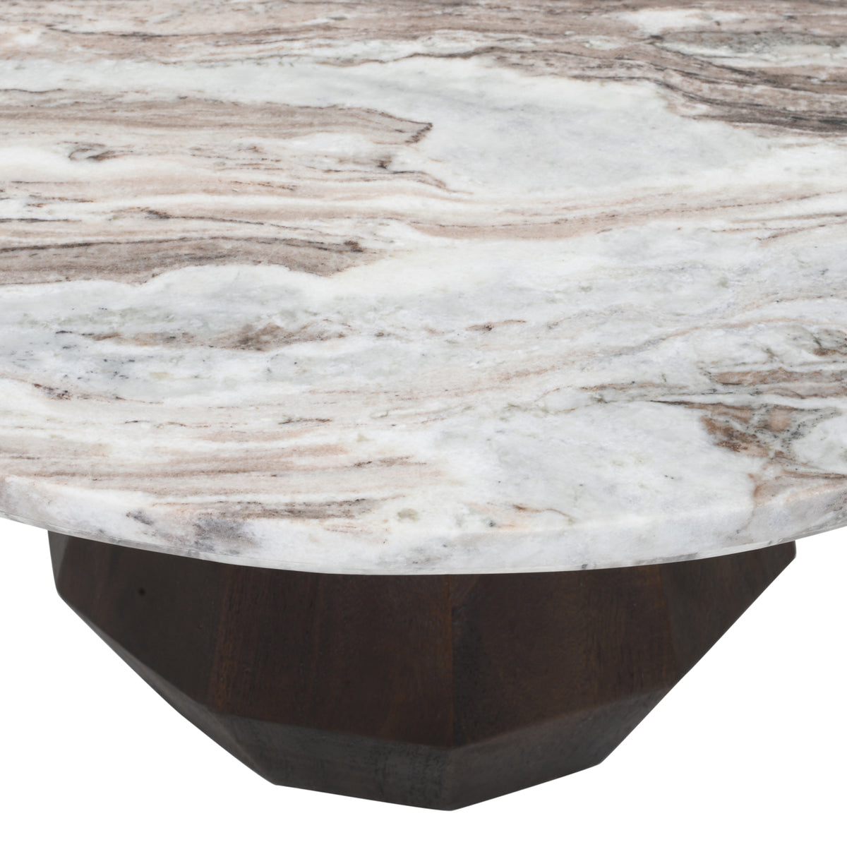 Salontafel Oberoy beige mangohout, detail van het materiaal