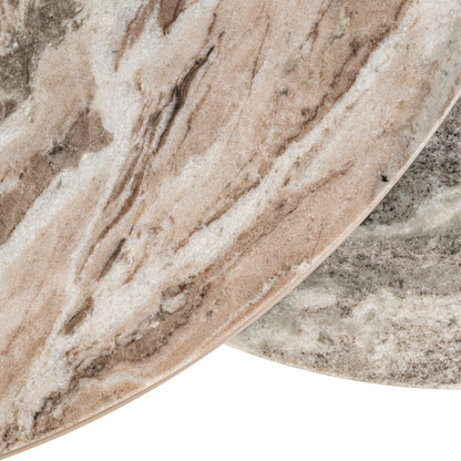 Salontafel Fairfax beige ijzer, detail van het materiaal