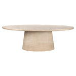 Eettafel Fictus beige ijzer 240 x 120 cm, vooraanzicht op witte achtergrond