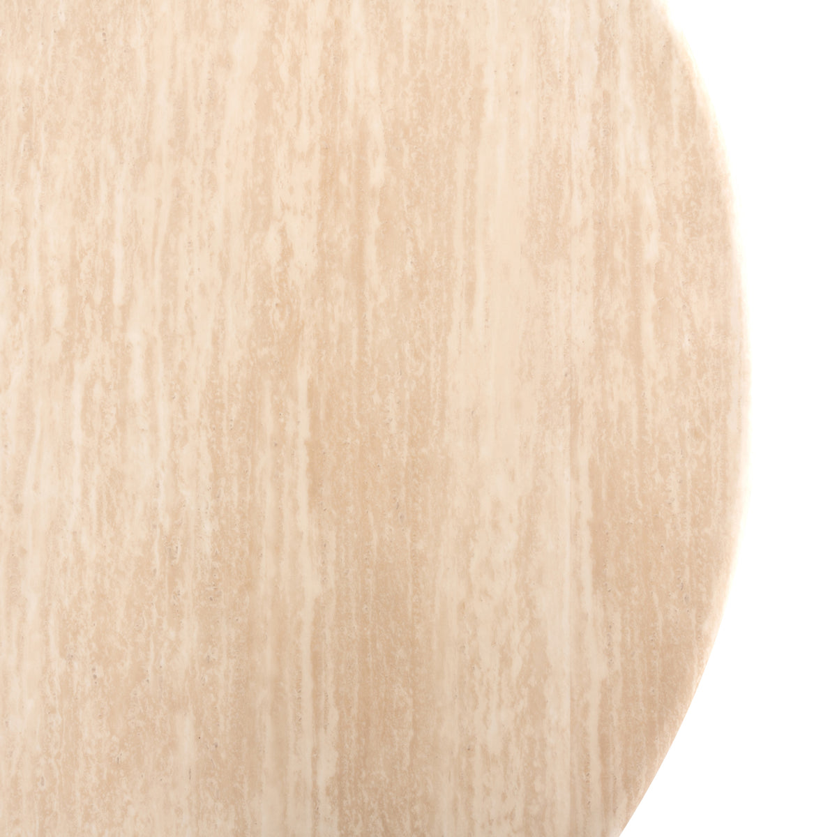 Eettafel Fictus beige ijzer ø 140 cm, detail van het materiaal