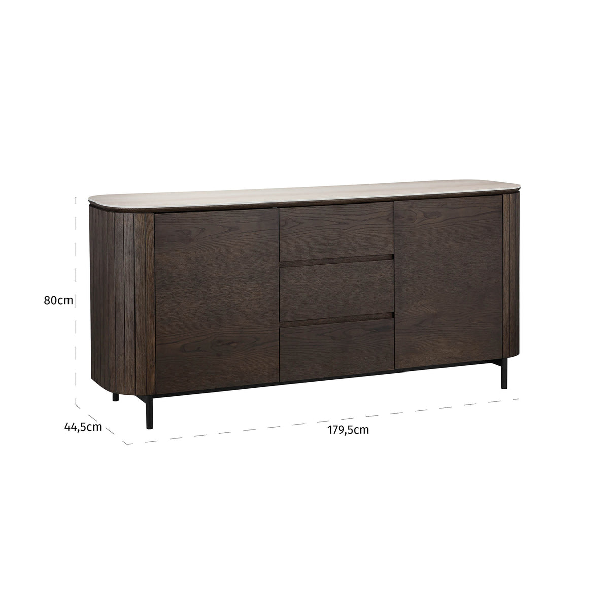 Dressoir Ritz bruin eiken fineer